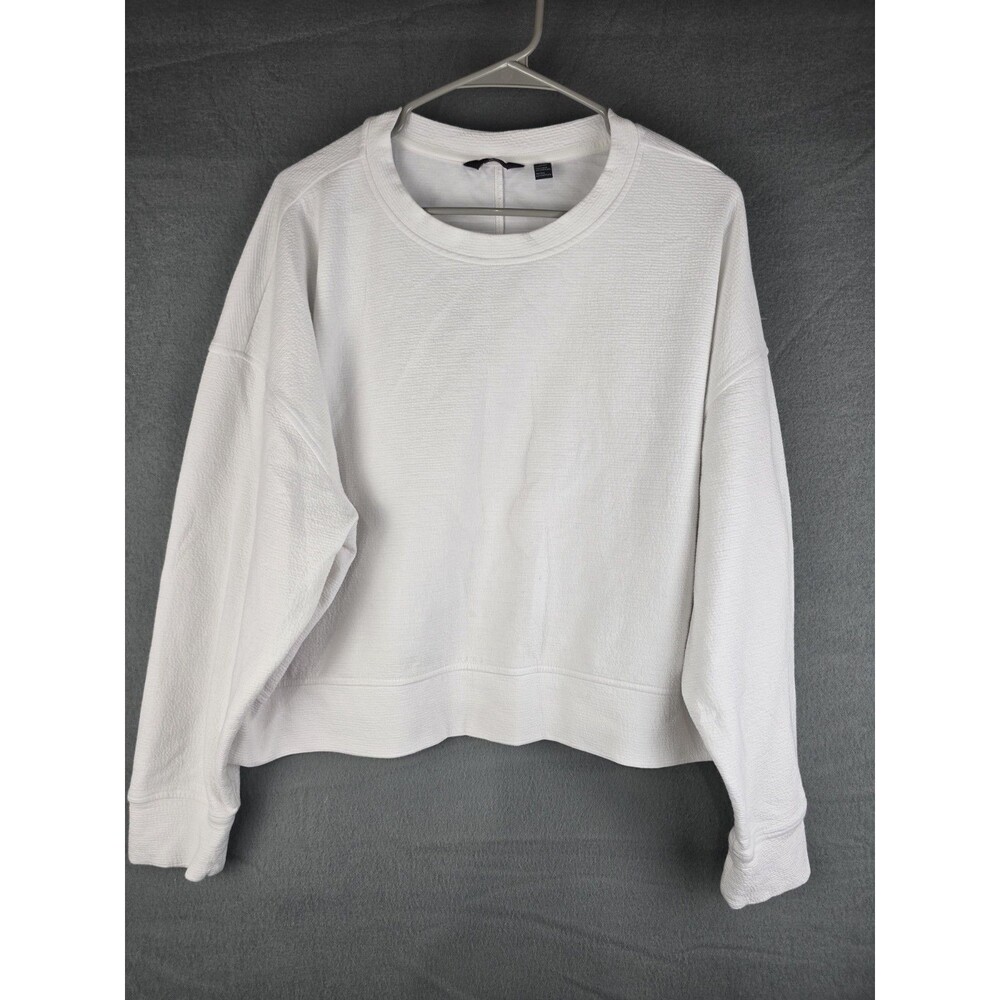Danskin Sweatshirt Womens XL White Textured Athleisure